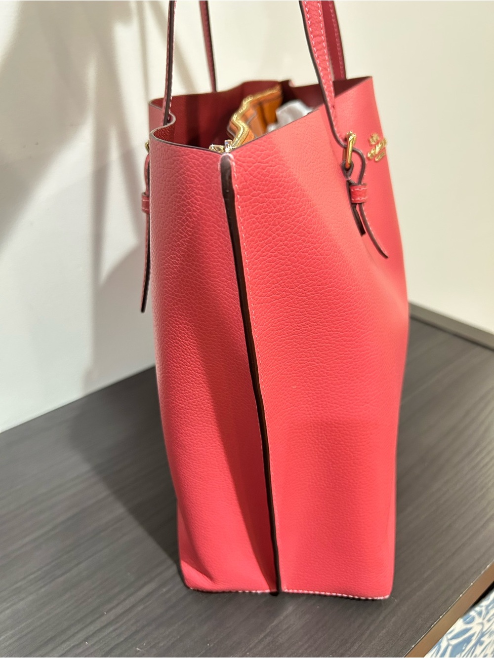 Coach Mollie Tote Bag in Pink , Like New - Picture 9 of 13